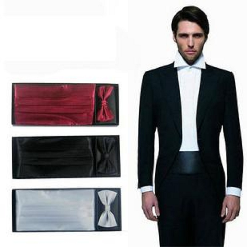 Neck Tie Set Box - Conjunto Masculino de Gravata Borboleta Sólida
