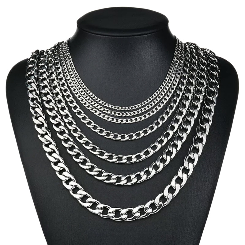 Men Accessories Neck Chain - Yq 3mm-10mm 316l aço inoxidável cubana