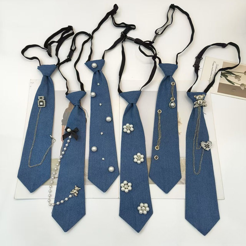 Gravata azul estilo cowboy jk, - Men Accessories Neck Chain avaliação e preço